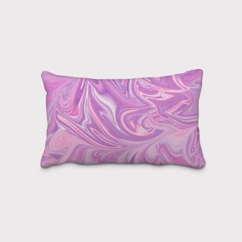 SCHÖNER LEBEN. Kissenhülle Digitaldruck Retro Batik lila pink
