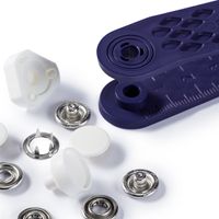 Prym Jersey Druckknöpfe glatte Kappe Messing Ø12mm weiß 6 Stück