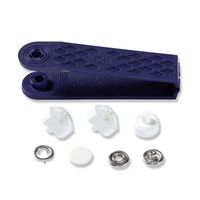 Prym Jersey Druckknöpfe glatte Kappe Messing Ø12mm weiß 6 Stück