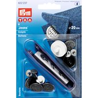 Prym Jeans Druckknöpfe Artdeco Messing Ø20mm alteisenfarben 6 Stück