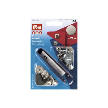 Prym Druckknöpfe flach für Anorak Messing Ø20mm alteisenfarben 6 Stück