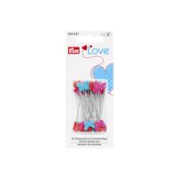 Prym Love Stecknadeln mit Kunststoffkopf Herzen und Schmetterlinge 50 Stück