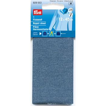 Prym Flickstoff Jeans (zum Aufbügeln) 12x45 cm m-blau