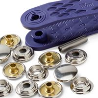 Prym Druckknöpfe Yacht & Caravan Messing Ø15mm silberfarbig 10 Stück