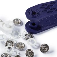 Prym Jersey Druckknöpfe Zackenring offen Messing Ø10mm weiß 10 Stück