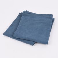 SCHÖNER LEBEN. Geschirrtuch 2er Set Bio Ramie Leinenoptik einfarbig blau 40x70cm