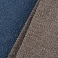 SCHÖNER LEBEN. Geschirrtuch 2er Set Bio Ramie Leinenoptik Farbmix blau und grau 40x70cm