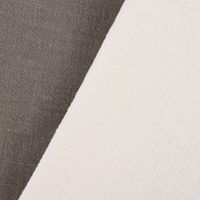 SCHÖNER LEBEN. Geschirrtuch 2er Set Bio Ramie Leinenoptik Farbmix cremeweiß und grau 40x70cm