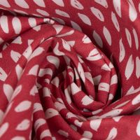 SCHÖNER LEBEN. Kissenhülle rot mit Kleksen Tropfen 40x40cm