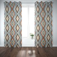Clarke & Clarke Dekostoffgeometrisch Ethno Raute creme bunt 138cm