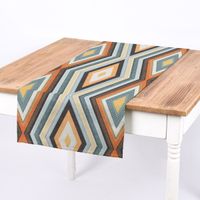 Clarke & Clarke Dekostoffgeometrisch Ethno Raute creme bunt 138cm