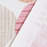 DekostoffBaumwollstoff Stones Steine Kreise weiß rot orange grün 138c