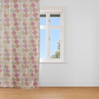 DekostoffBaumwollstoff Stones Steine Kreise weiß rot orange grün 138c