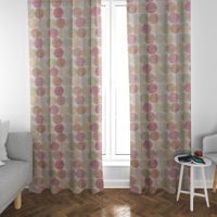 DekostoffBaumwollstoff Stones Steine Kreise weiß rot orange grün 138c
