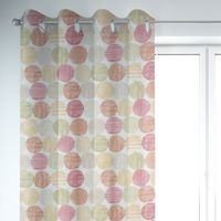 DekostoffBaumwollstoff Stones Steine Kreise weiß rot orange grün 138c