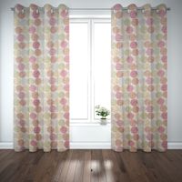 DekostoffBaumwollstoff Stones Steine Kreise weiß rot orange grün 138c