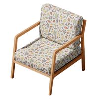 Clarke & Clarke DekostoffBlätter weiß grün gelb braun 138cm