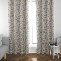 Clarke & Clarke DekostoffBlätter weiß grün gelb braun 138cm