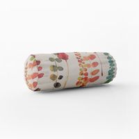 Dekostoff Baumwolle Ranken Blätter Aquarell beige terrakotta grün ro