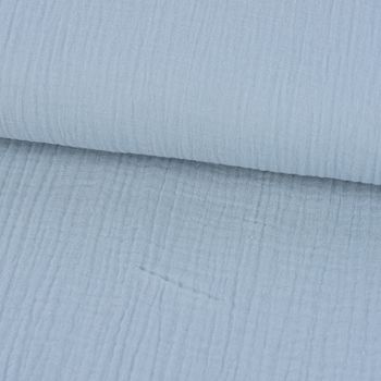 Double Gauze Organic Bio Musselin Windelstoff uni babyblau 1.30m