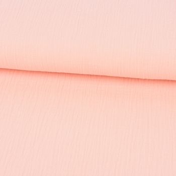 Double Gauze Organic Bio Musselin Windelstoff uni soft apricot 1.30m