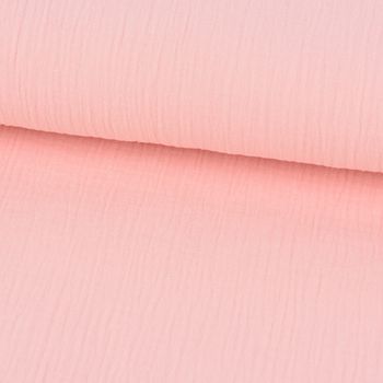 Double Gauze Organic Bio Musselin Windelstoff uni rosa 1.30m Breite