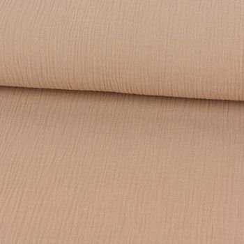 Double Gauze Organic Bio Musselin Windelstoff uni beige 1.30m Breite
