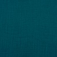 Double Gauze Organic Bio Musselin Windelstoff uni petrol 1.30m Breite