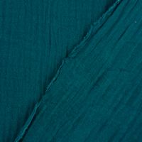 Double Gauze Organic Bio Musselin Windelstoff uni petrol 1.30m Breite
