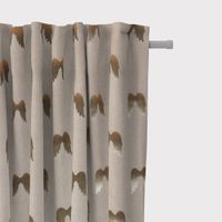 Dekostoff Metallikdruck Engelsflügel natur gold metallic 1.40m