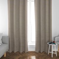 Dekostoff Halbpanama Leinenlook Noten natur gold 1.40m Breite