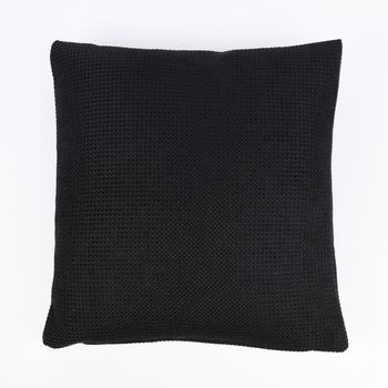 Kissenhülle Dallas Strukturstoff uni schwarz 50x50cm