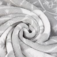Wellness Fleece Schneeflocke Eiskristalle grau weiß 1.5m Breite