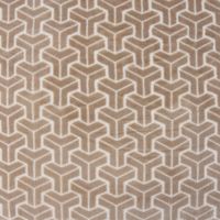 Wellness Fleece Geometrisch weiß beige 1.5m Breite