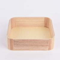 Creativ Company Deko Tablett mit hohem Rand Holz natur 25x25x7cm