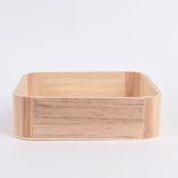 Creativ Company Deko Tablett mit hohem Rand Holz natur 25x25x7cm