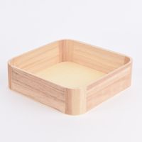 Creativ Company Deko Tablett mit hohem Rand Holz natur 25x25x7cm