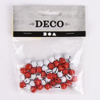 Creativ Company Mini Glöckchen 50 Stück rot weiß sortiert 0.8cm