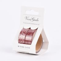 Creativ Company Washi Tape 2 Rollen Eiskristalle und Punkte rot weiß 15mmx4m