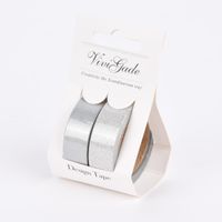 Creativ Company Design Tape 2 Rollen einfarbig silberfarbig glitzernd 15mm Breite