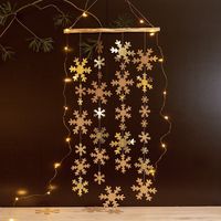 Creativ Company Schneesterne 16 Stück aus Lederpapier gold div. Größ