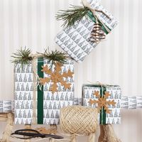 Creativ Company Schneesterne 16 Stück aus Lederpapier gold div. Größ