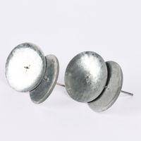 Creativ Company Kerzenhalter 4er Set rund zum Einpieksen Metall silberfarbig 7cm