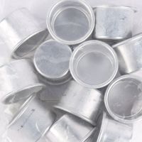 Creativ Company Kerzenhalter Manschetten 12er Set rund Metall silberfarbig 2.5cm