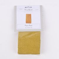 Creativ Company Papiertüte 8er Pack einfarbig goldfarbig glitzernd 9x17x6cm