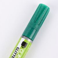 Creativ Company Glas- und Porzellanmalstift Strichstärke 2-4mm dunkelgrün Glitter halbdeckend