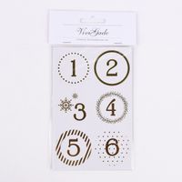 Creativ Company Sticker Zahlen 24 Stück Rund weiß goldfarbig verschiedene Designs