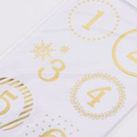 Creativ Company Sticker Zahlen 24 Stück Rund weiß goldfarbig verschiedene Designs