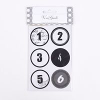 Creativ Company Adventskalender Zahlen Sticker 24 Stück Rund weiß schwarz grau verschiedene Designs