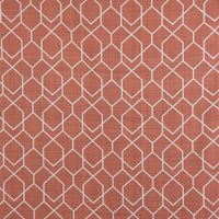 Gardinenstoff Dekostoff Digitaldr. Geometrie Sechseck terracotta beige